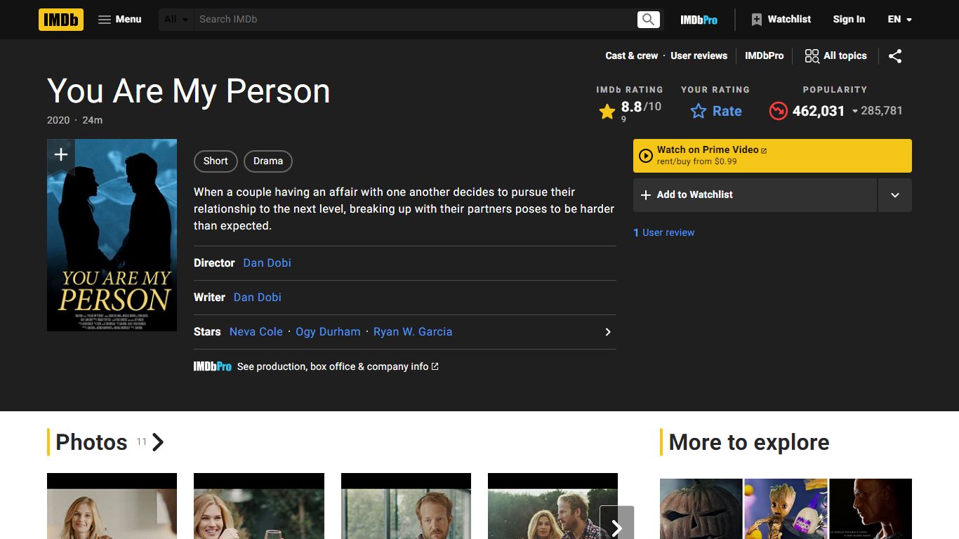 You Are My Person (Short 2020) - IMDb